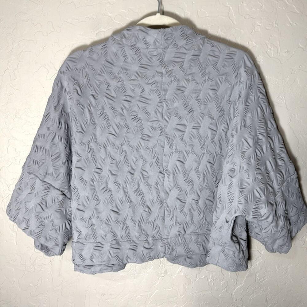 Bryn walker grey crop length bat wing drop shoulder open front cardigan - Picture 5 of 7